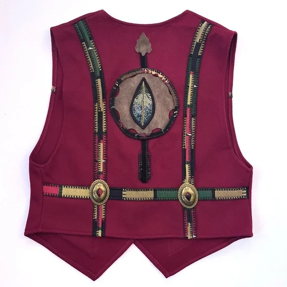 Vintage Women’s Coloratura Tribal 100% Wool Vest (Medium) - Picture 5 of 6